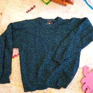Vintage Turquoise Knit Alps Sweater